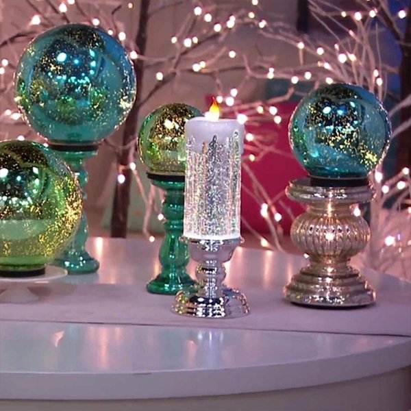 🔥 49% OFF🔥 LED Christmas Candles With Pedestal🕯🕯🕯
