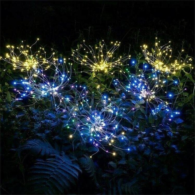 🔥HOT SALE🔥Waterproof Solar Garden Fireworks Lamp🥳